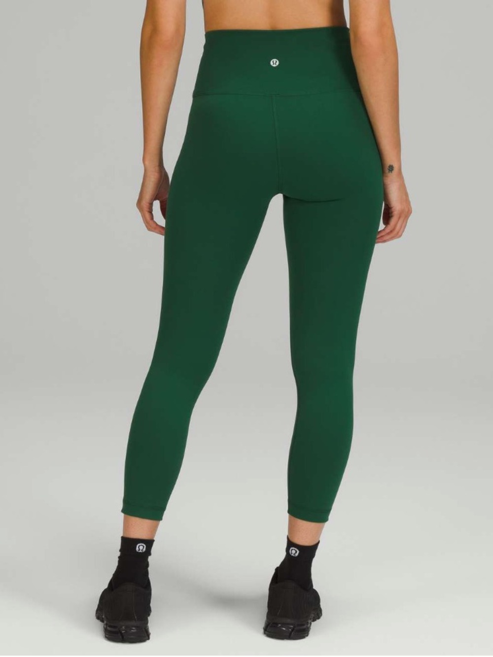 Lululemon Wunder Train High-Rise Crop Everglade Green Workout Athleisure-8